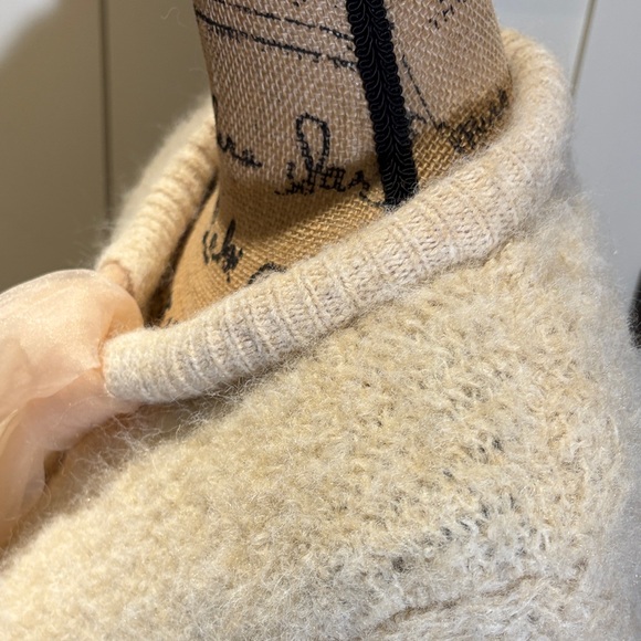 Zara Cream Cardigan with Sheer Bow - Picture 8 of 13